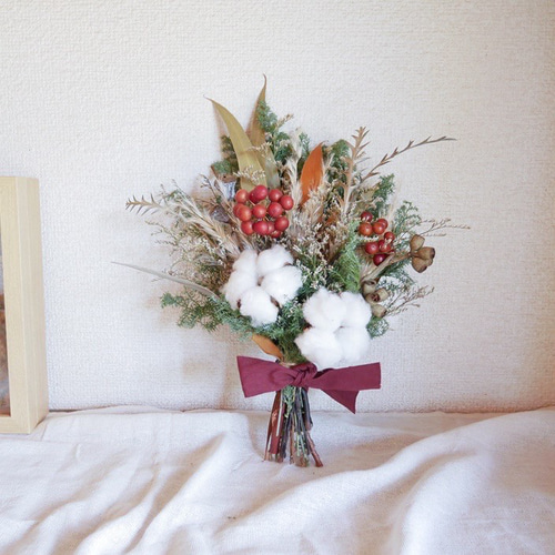 冬を彩るクリスマススワッグ ドライフラワー 冬 プレゼント ドライ