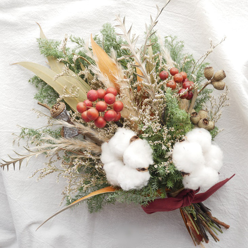 冬を彩るクリスマススワッグ ドライフラワー 冬 プレゼント ドライ