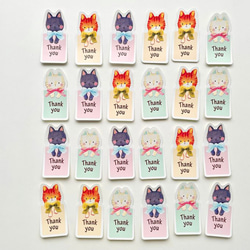 3匹の猫のthank youシール【お好きな文字に変更も可】 11枚目の画像