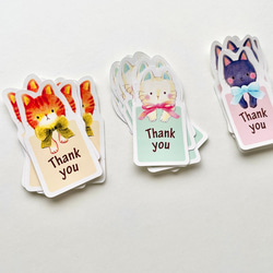 3匹の猫のthank youシール【お好きな文字に変更も可】 8枚目の画像