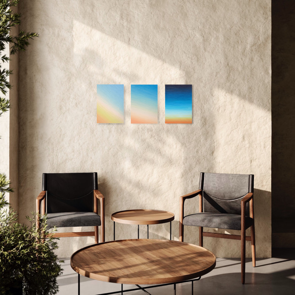 【夕日の流れ】アート - グラデーション ゴールデンアワー（N-#62~64） #62 ーーー 質問 オーダーの相談