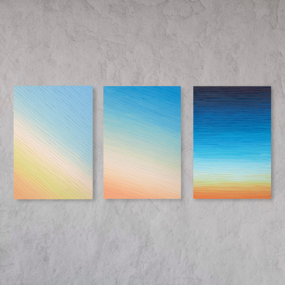 【夕日の流れ】アート - グラデーション ゴールデンアワー（N-#62~64） #62 ーーー 質問 オーダーの相談