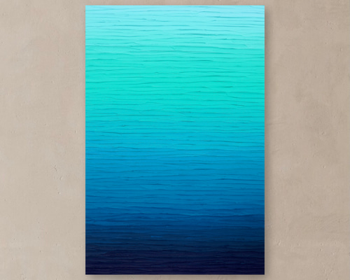 【1点のみ】水 抽象画 テクスチャーアート エメラルドグリーン オーダーメイド】受注制作 抽象画 絵画 テクスチャー エメラルド