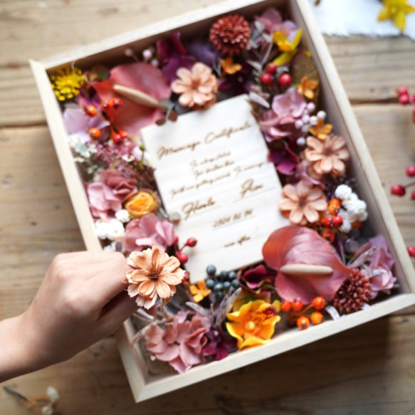 antique　アーティフィシャル・　ゲスト参加型結婚証明書　60パーツ 花・木の実・枝葉・果実 N1583431697(12100円)