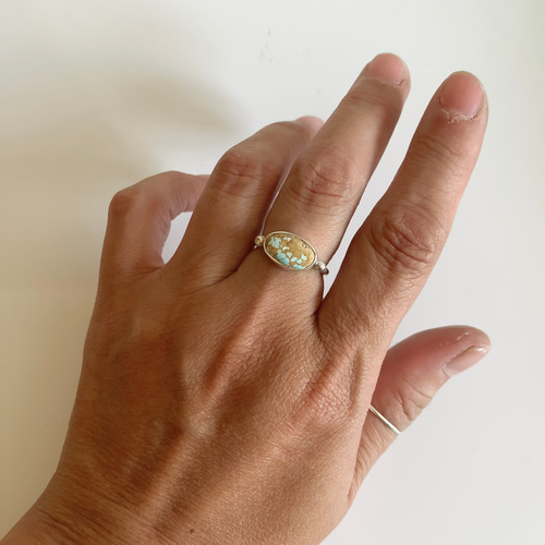 ナンバーエイト　ターコイズリング　シルバー950 ナンバーエイトターコイズリングシルバー950