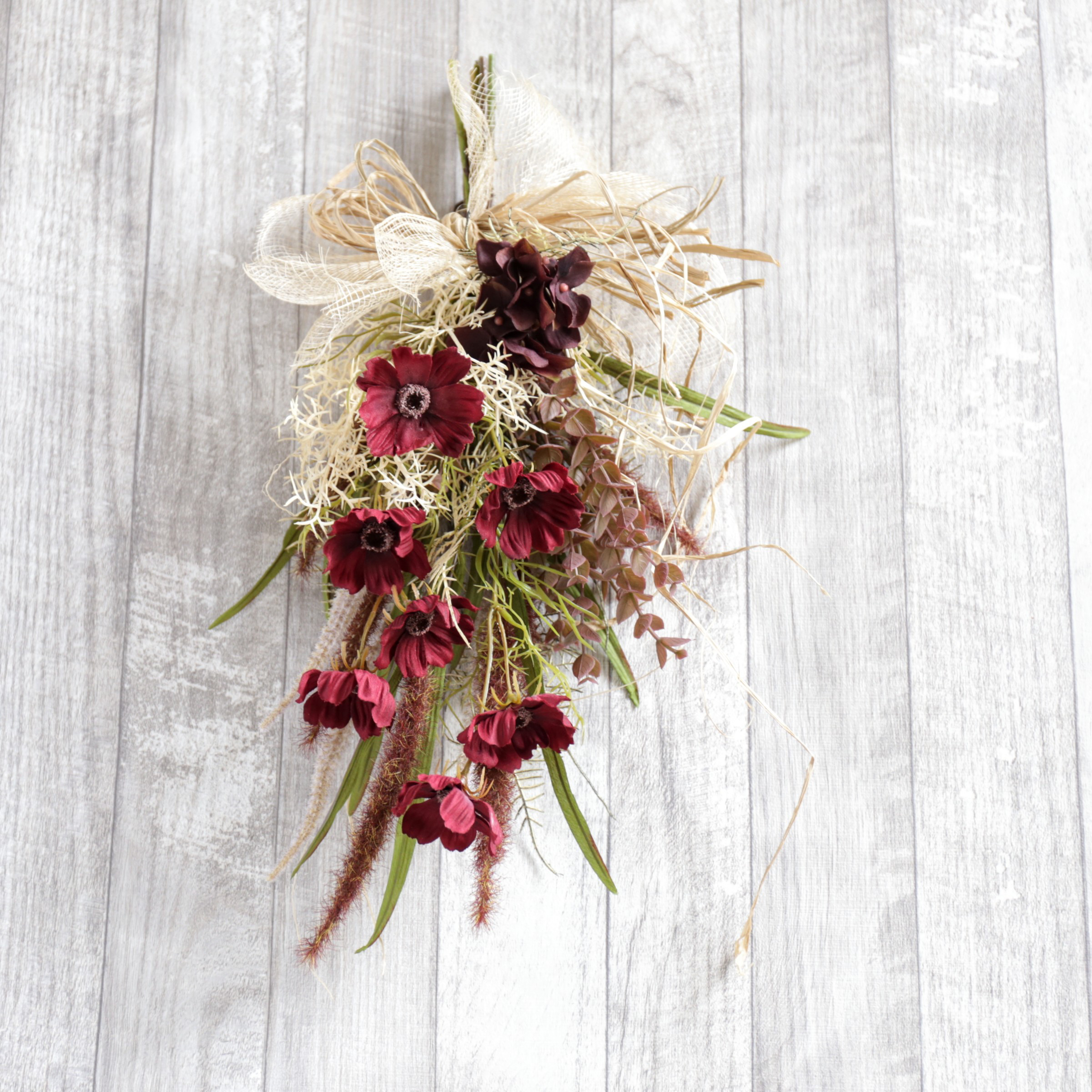10.秋色紫陽花スワッグ 秋色紫陽花のドライフラワースワッグ/dryflower swag