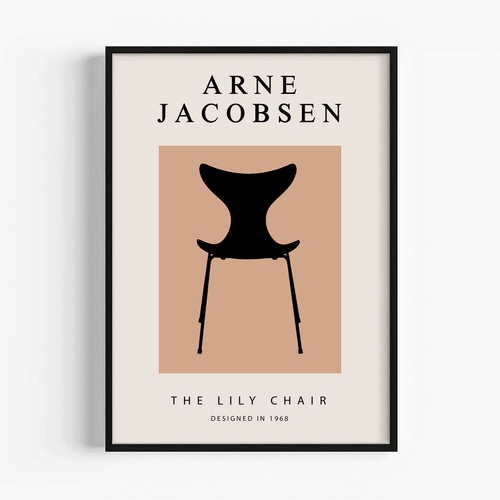 ◇272◇アルネ ヤコブセン リリーチェア インテリア アートポスター A4