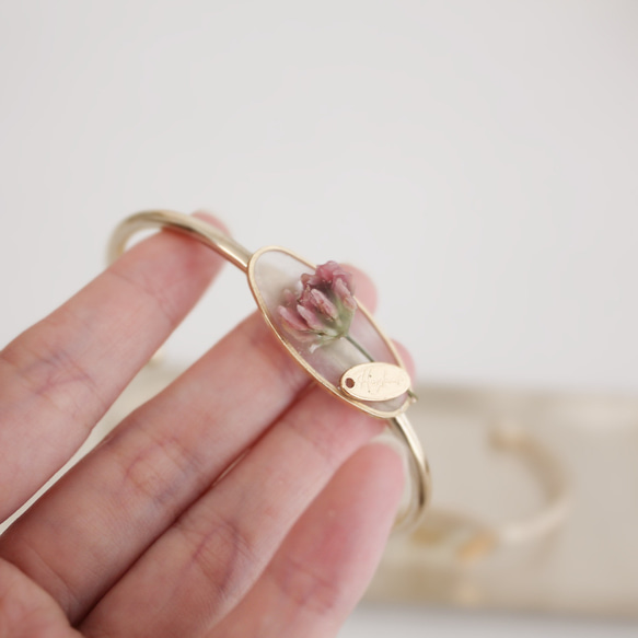 植物標本風 ドライフラワーのバングル｜ブレスレット｜No.199 7枚目の画像