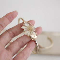 植物標本風 ドライフラワーのバングル｜ブレスレット｜No.199 10枚目の画像