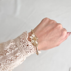 植物標本風 ドライフラワーのバングル｜ブレスレット｜No.199 11枚目の画像