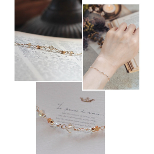 Jardin/オレンジサファイア・9月誕生石・14KGFブレスレット