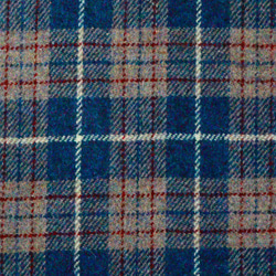 ハリスツイード ネイビー×ベージュ チェック 25×25cm ウール はぎれ