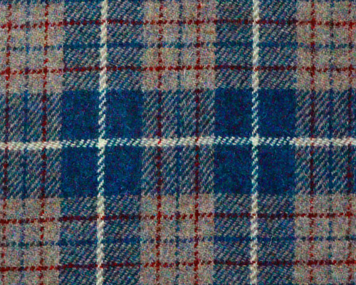 ハリスツイード ネイビー×ベージュ チェック 25×25cm ウール はぎれ