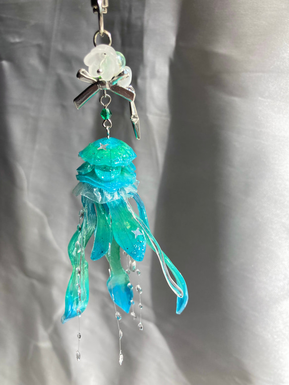 水中のクラゲキーホルダー 深海 碧 携帯ストラップ mone 通販 18136517