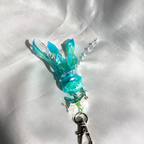 水中のクラゲキーホルダー 深海 碧 携帯ストラップ mone 通販 18136517