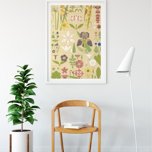 絵画 フラワーアート 花の絵 花柄 ボタニカル 花図鑑　花 花柄アート テクスチャーアート ボタニカル フラワーアート 花の