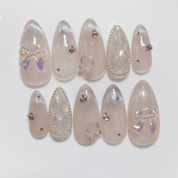 オーダーネイルチップ量産型フレンチガーリーワンホンマグネット