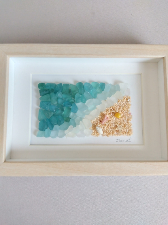 シーグラスアート シーグラス 雑貨 インテリア 置物 オブジェ 海