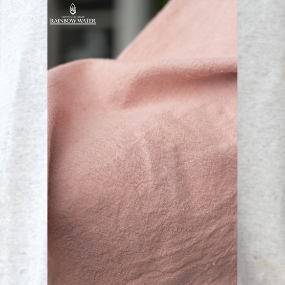 【ヘンプコットン】ジャパニーズ エプロン – 割烹着 / 草木染め 割烹着 ORGANIC COTTON ルバーブ+藍染め RAINBOW