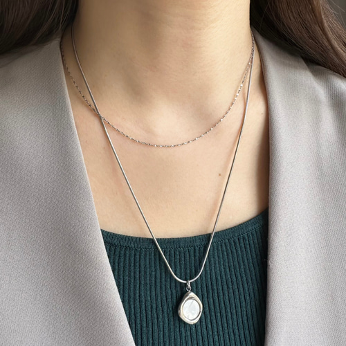 1mm ミニペタルチェーンネックレス 華奢ネックレス 金属アレルギー対応