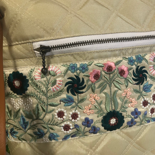 軽いショルダーバック 撥水オックスナイロンキルト ベージュ系 Ⅱ  