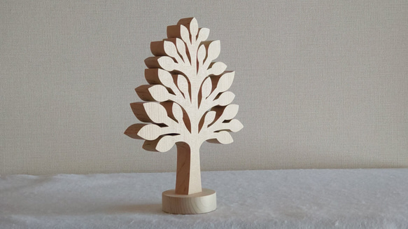 青森ひば 木のオブジェ 葉っぱ形 大サイズ ナチュラルインテリア雑貨