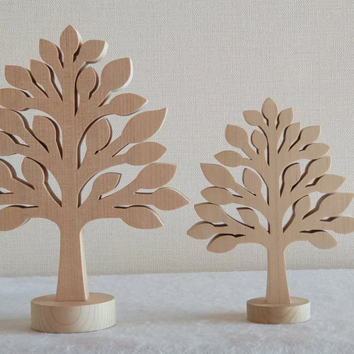 青森ひば 木のオブジェ 葉っぱ形 大サイズ ナチュラルインテリア雑貨