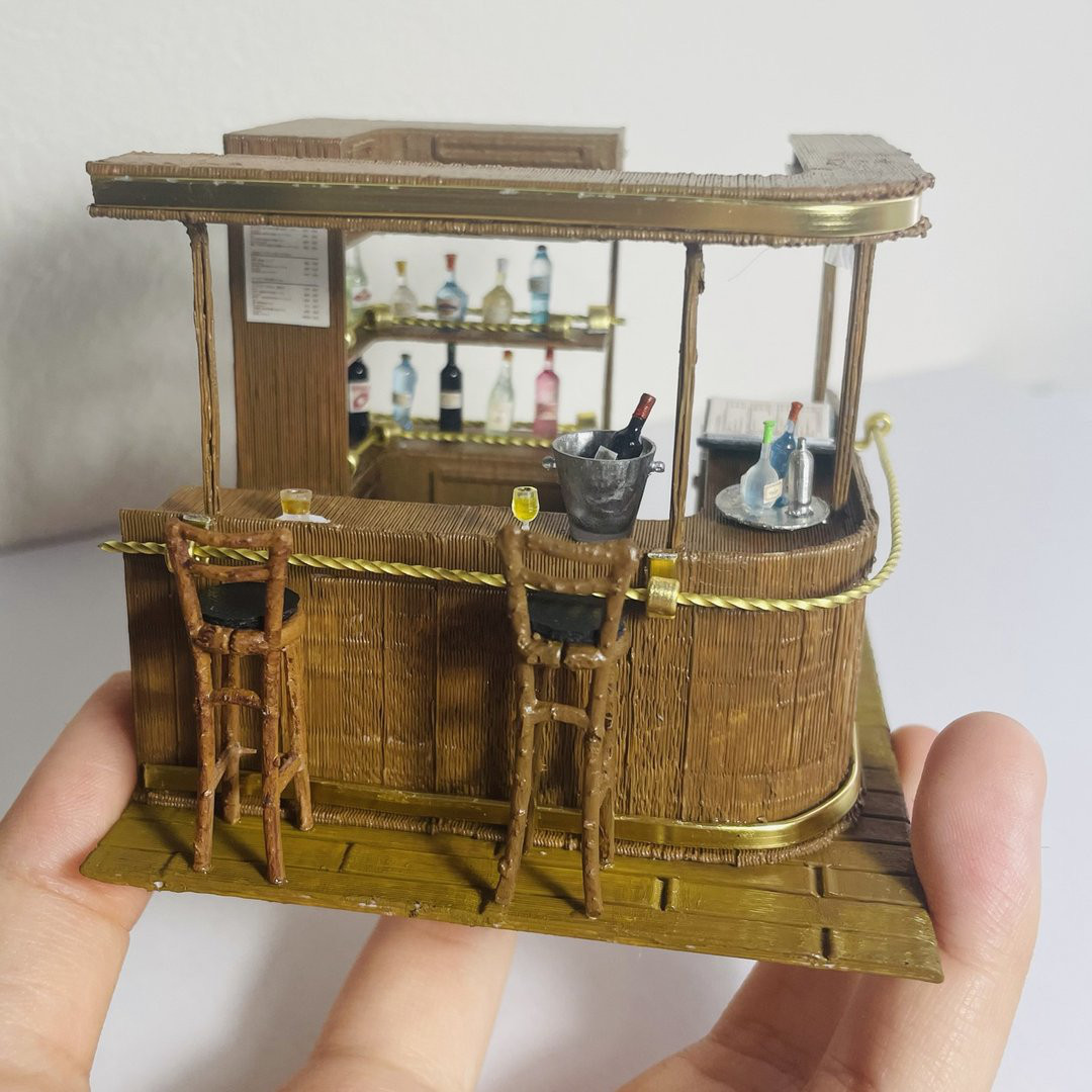1/48スケール　木の香るBAR　ケース付き