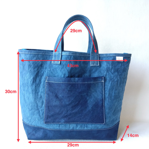 藍染め」「シンプルトートバッグ」 トートバッグ Craft 707 通販