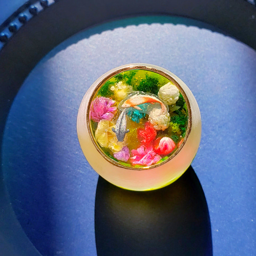 幻想の花手水・｡* レジン作品 水中レジン 立体・オブジェ 空と魔法の