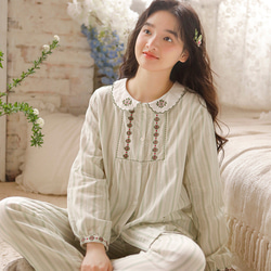 女性用 パジャマ レディース二重ガーゼラルタイム 秋冬 部屋着 前開き