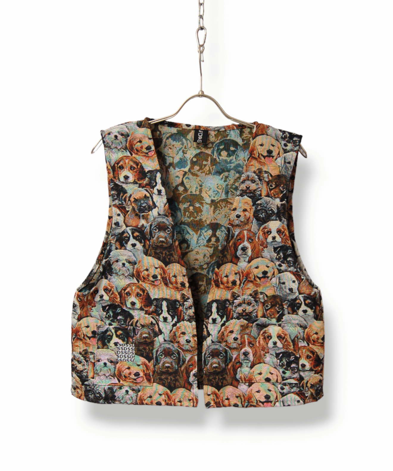 犬柄　ゴブラン織り　ベスト