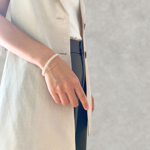 accessories mauゴールドバングル 送料無料】バングル ゴールド ブレスレット クリア 透明 上品