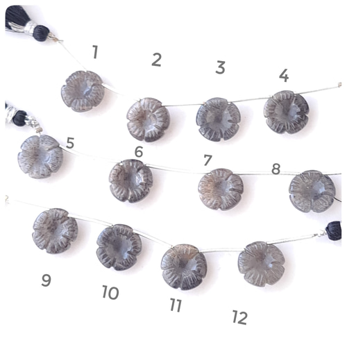 選べます！天然石 高品質フラワーカービング 1個 天然石 ☆buchuchu