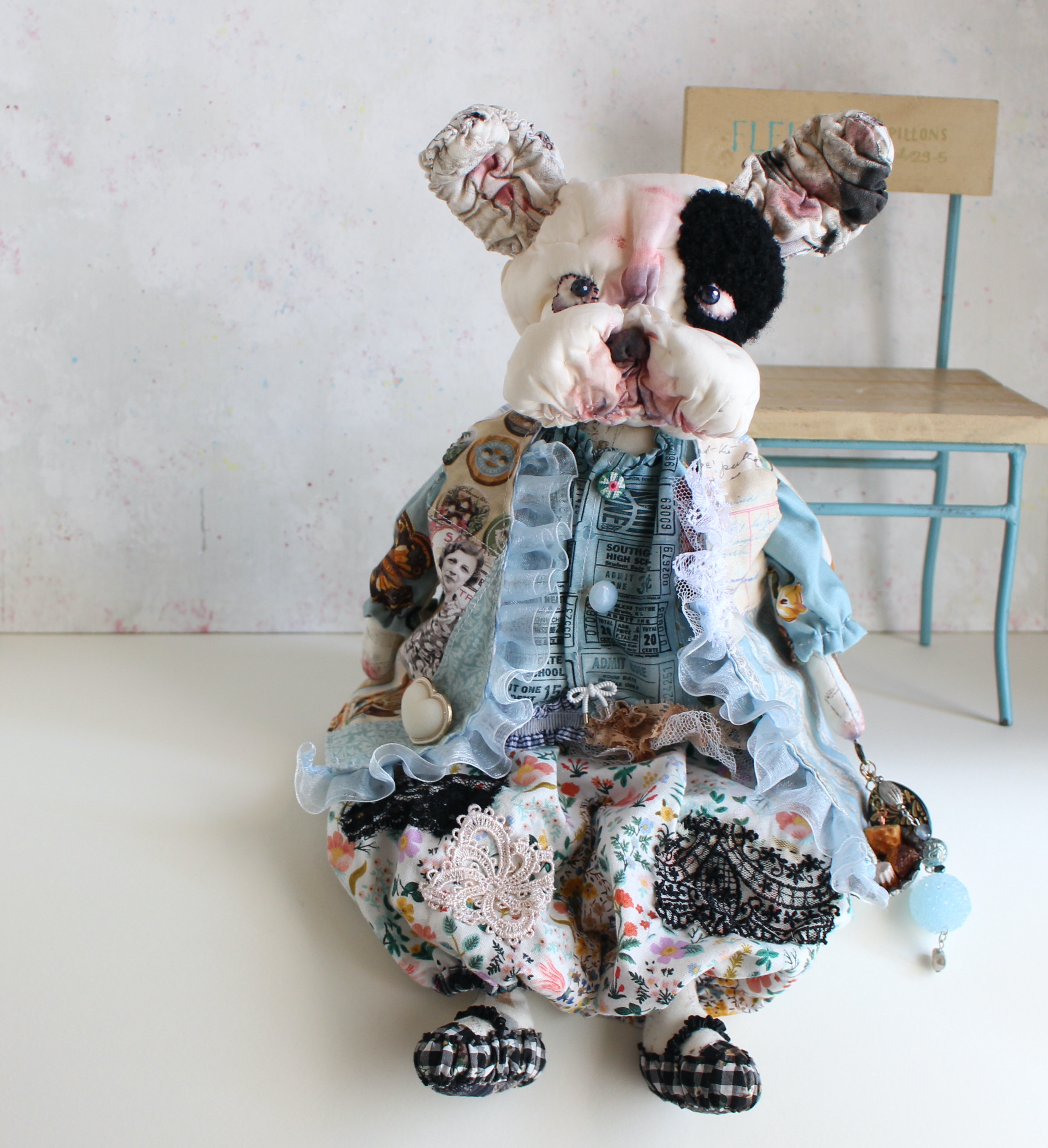 フレンチブルのぬいぐるみ　作家さま フレンチブルのぬいぐるみ 作家さま - メルカリ