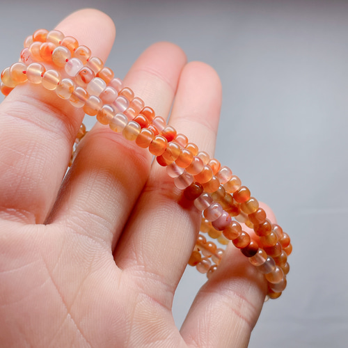 新入荷】天然瑪瑙 天然ナンホーン南紅瑪瑙 算盤仕様 ネックレス 鑑定 