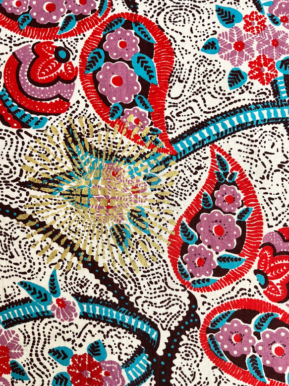 アフリカプリント生地 花植物柄 コットン WOODIN 5枚目の画像