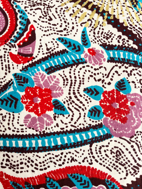 アフリカプリント生地 花植物柄 コットン WOODIN 7枚目の画像