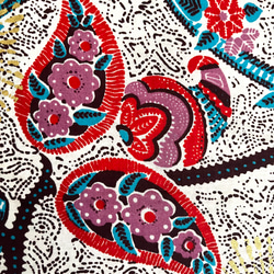 アフリカプリント生地 花植物柄 コットン WOODIN 8枚目の画像