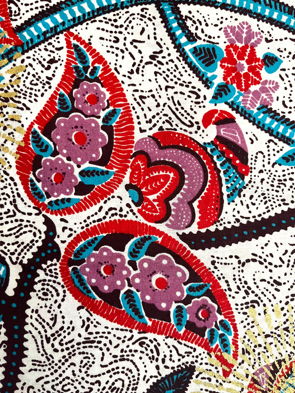 アフリカプリント生地 花植物柄 コットン WOODIN 8枚目の画像