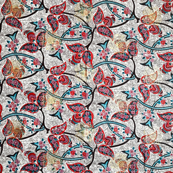 アフリカプリント生地 花植物柄 コットン WOODIN 3枚目の画像