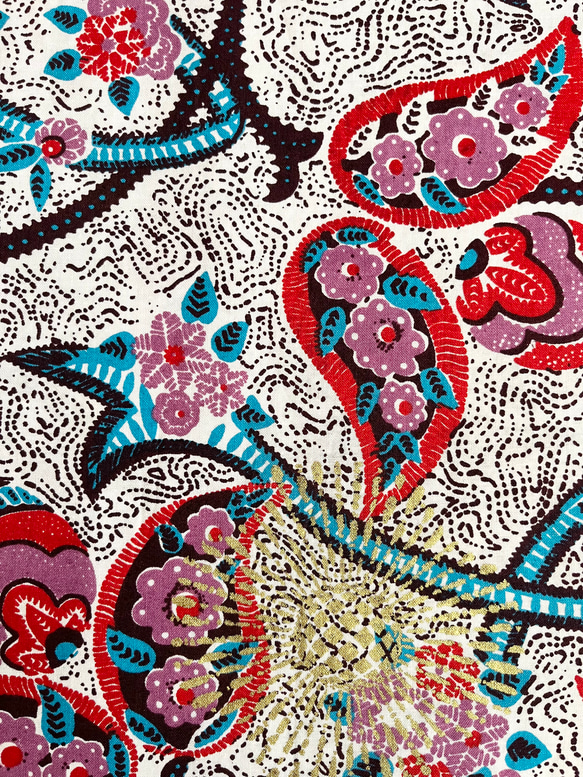 アフリカプリント生地 花植物柄 コットン WOODIN 6枚目の画像