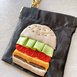 ハンバーガー ミニポーチ 3枚目の画像