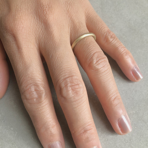 K10】2mm ring マット/イエローゴールド/指輪/つや消し/リング