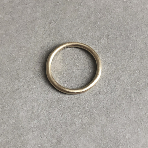 K10】2mm ring マット/イエローゴールド/指輪/つや消し/リング