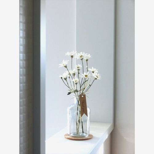 ✿【 粘土置物 】「清純、さわやかな恋の花」ホワイト・マーガレット