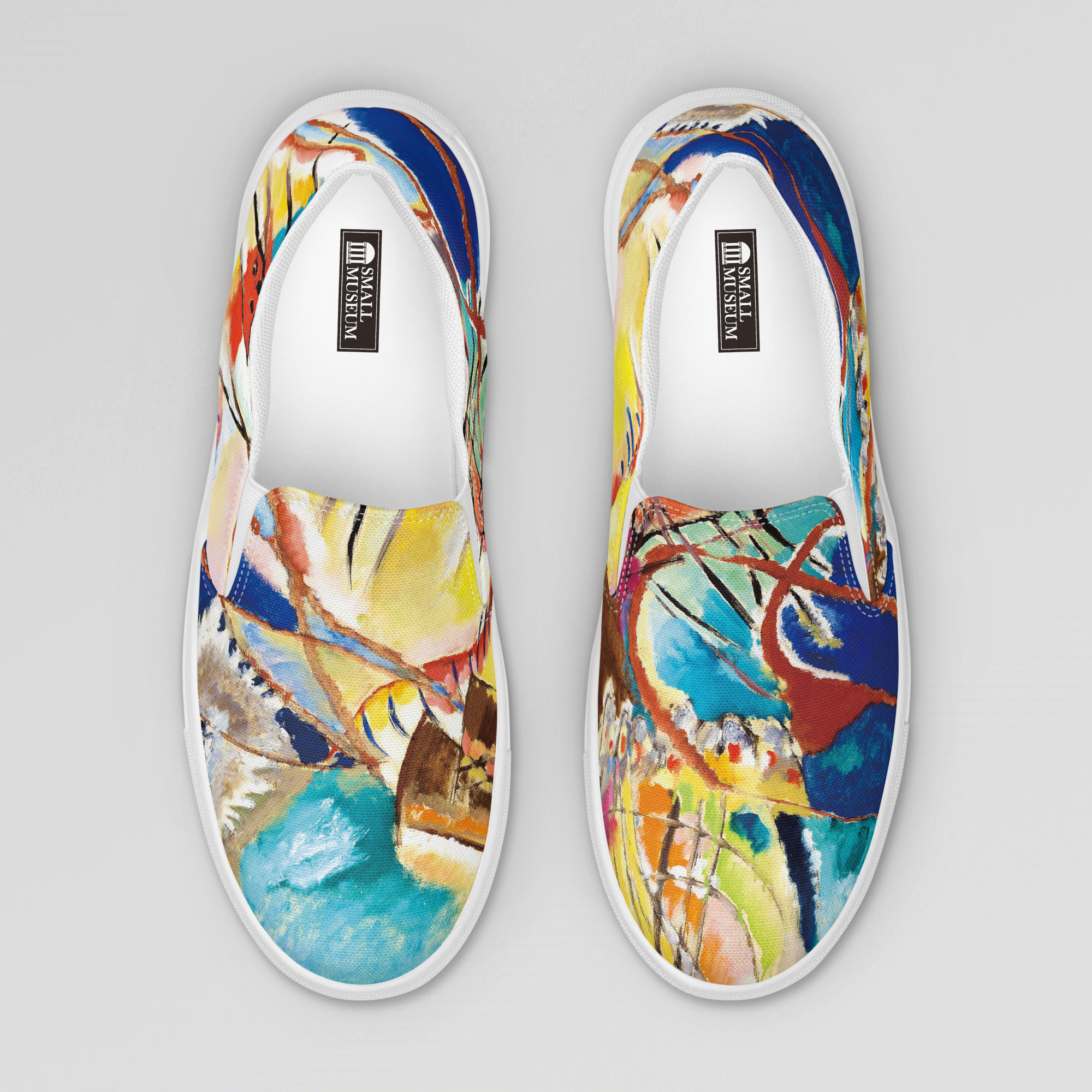 【ワシリー・カンディンスキー】～即興曲 No. 30 (大砲)～絵画スリッポンシューズ/スニーカー（ユニセックス）