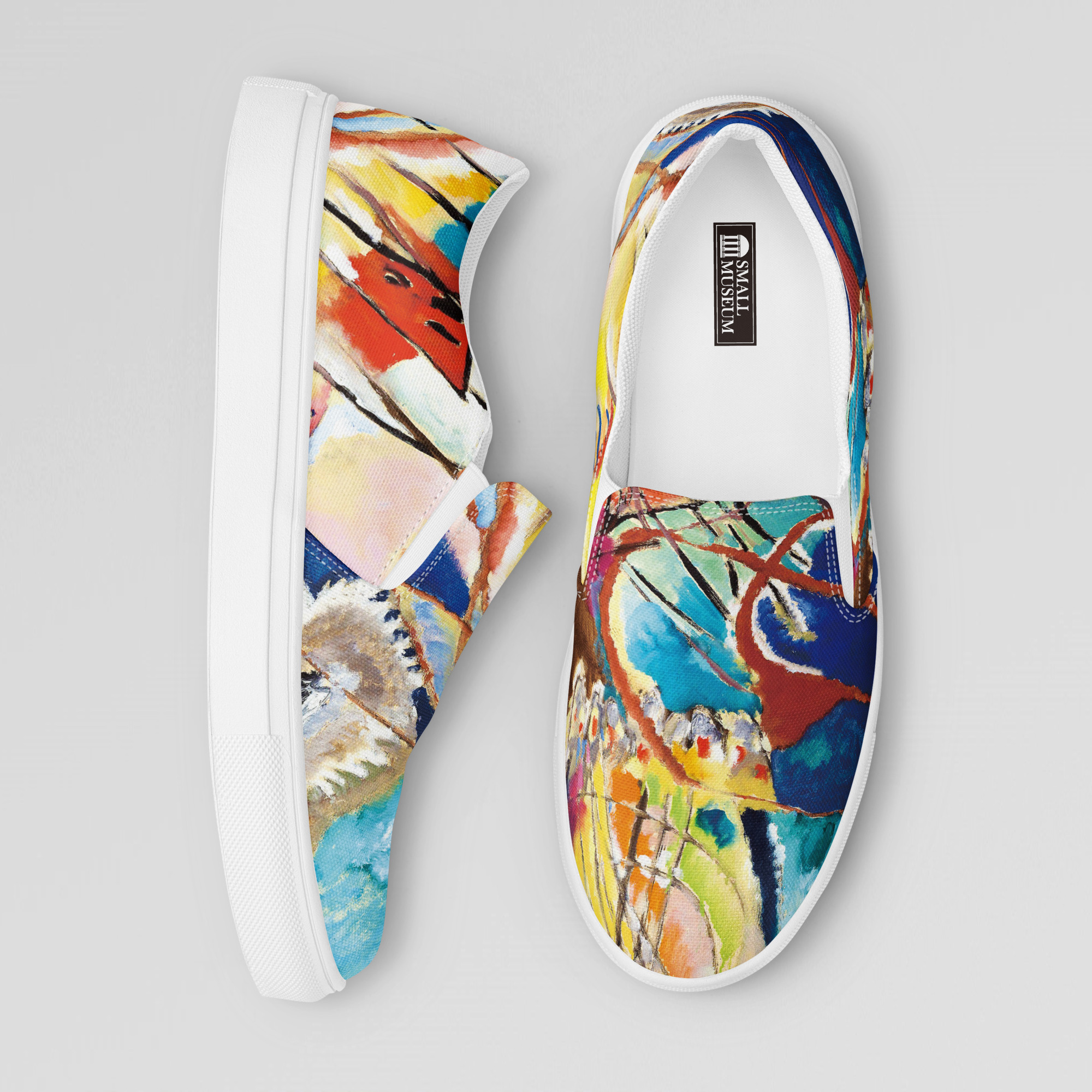 【ワシリー・カンディンスキー】～即興曲 No. 30 (大砲)～絵画スリッポンシューズ/スニーカー（ユニセックス）