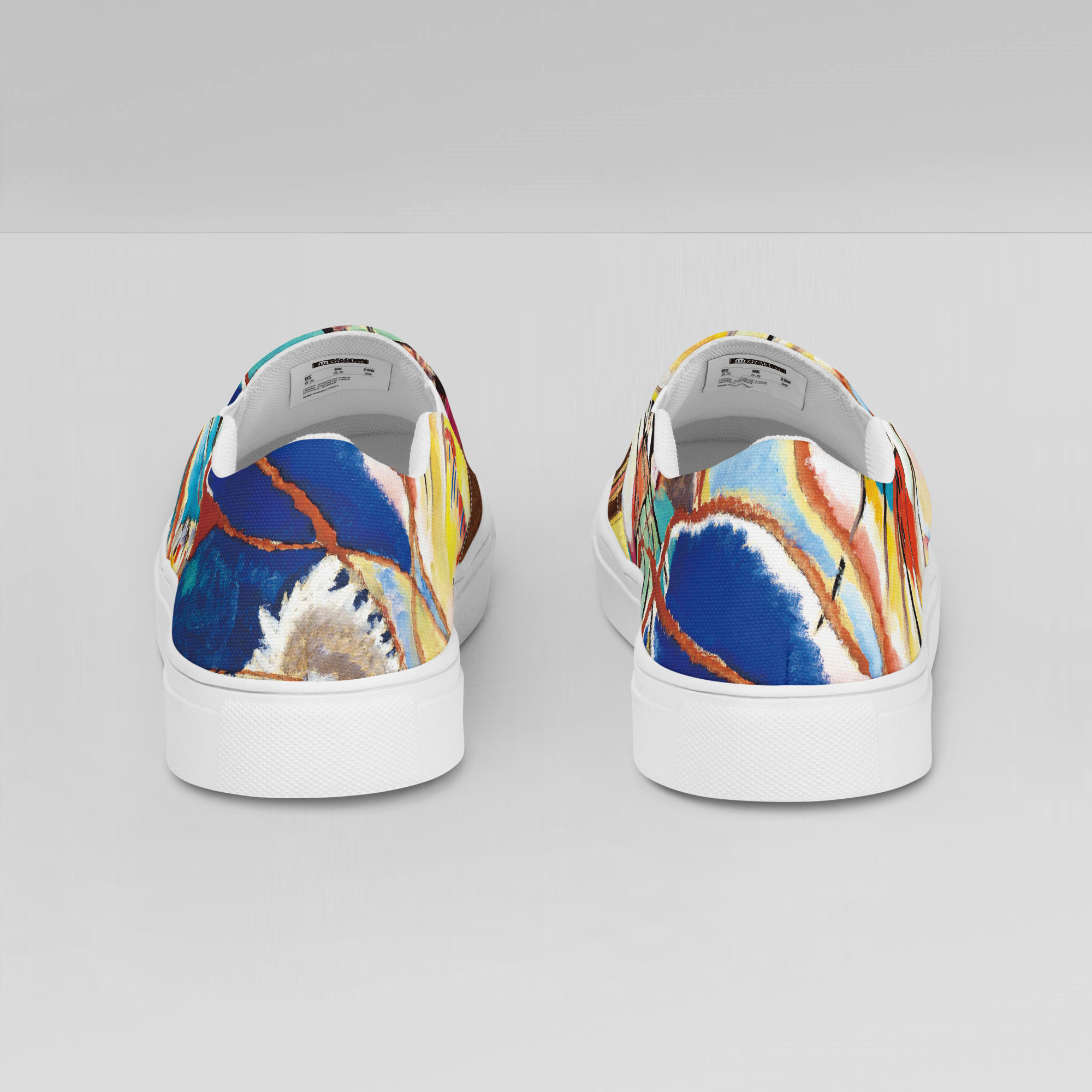 【ワシリー・カンディンスキー】～即興曲 No. 30 (大砲)～絵画スリッポンシューズ/スニーカー（ユニセックス）