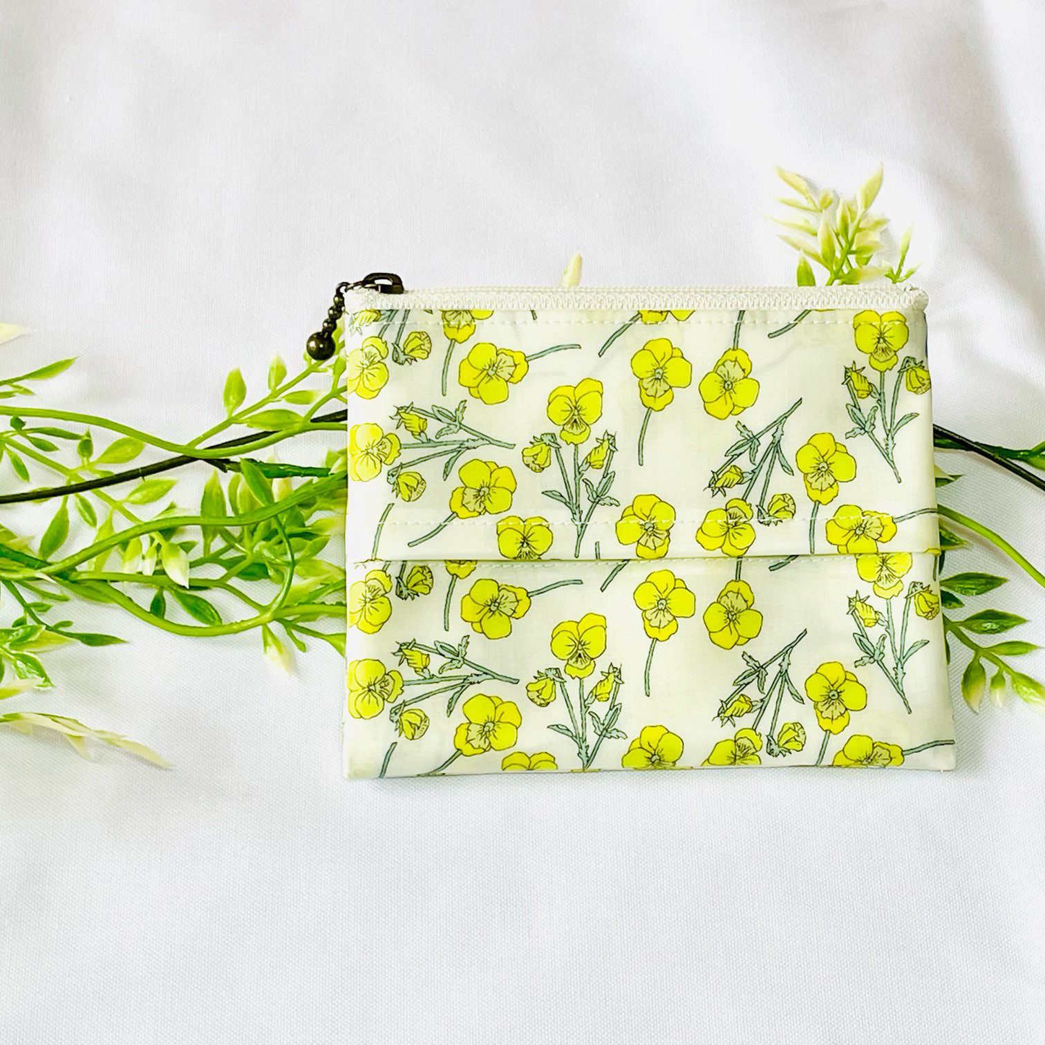 リバティ Ros ロス ラミネート ポーチ付きポケットティッシュケース 花